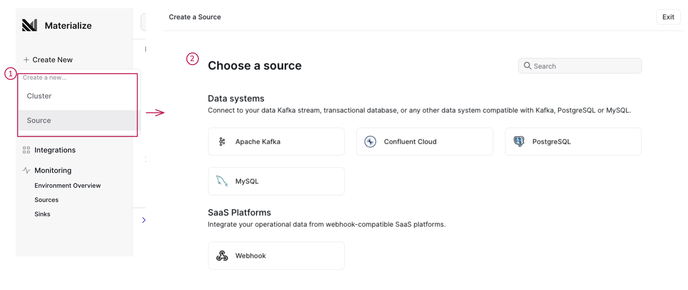 Create New Source start for PostgreSQL Image of the Create New Source start for
PostgreSQL